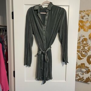 Mabella Chic Green Mini Dress